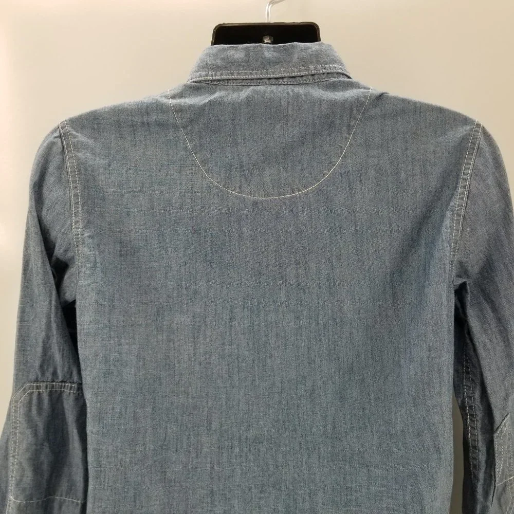 True Religion Denim Distressed LONG SLEEVE Mens SHIRT Small S